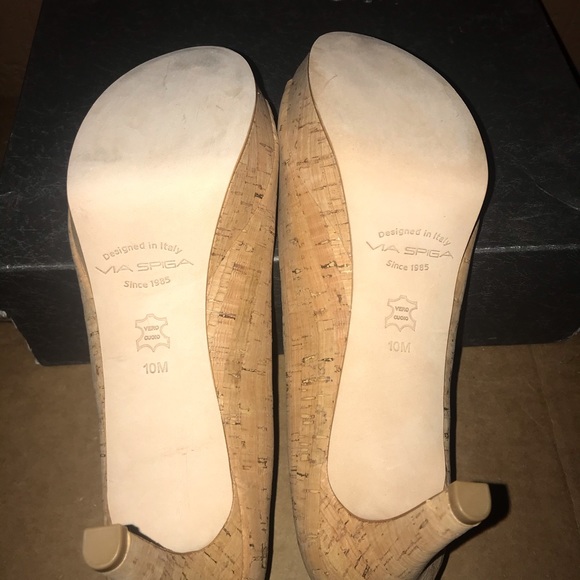 Via Spiga open toe cork pumps- NEW - Picture 4 of 4